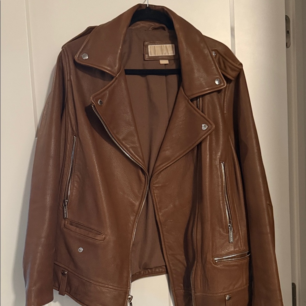 Michael Kors Tan Leather Jacket